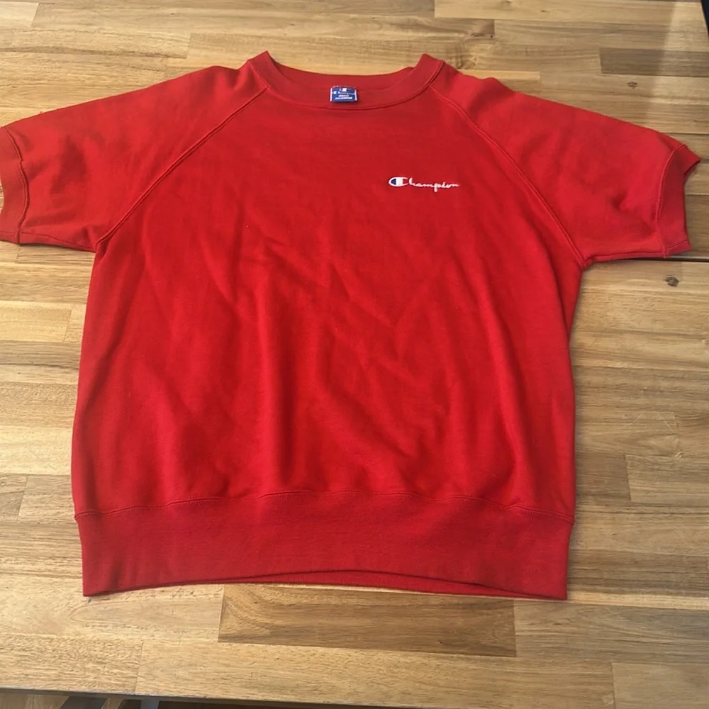 Mint condition Vintage Short Sleeve Champion Short Sleeve Sweatshirt - Picture 2 of 5